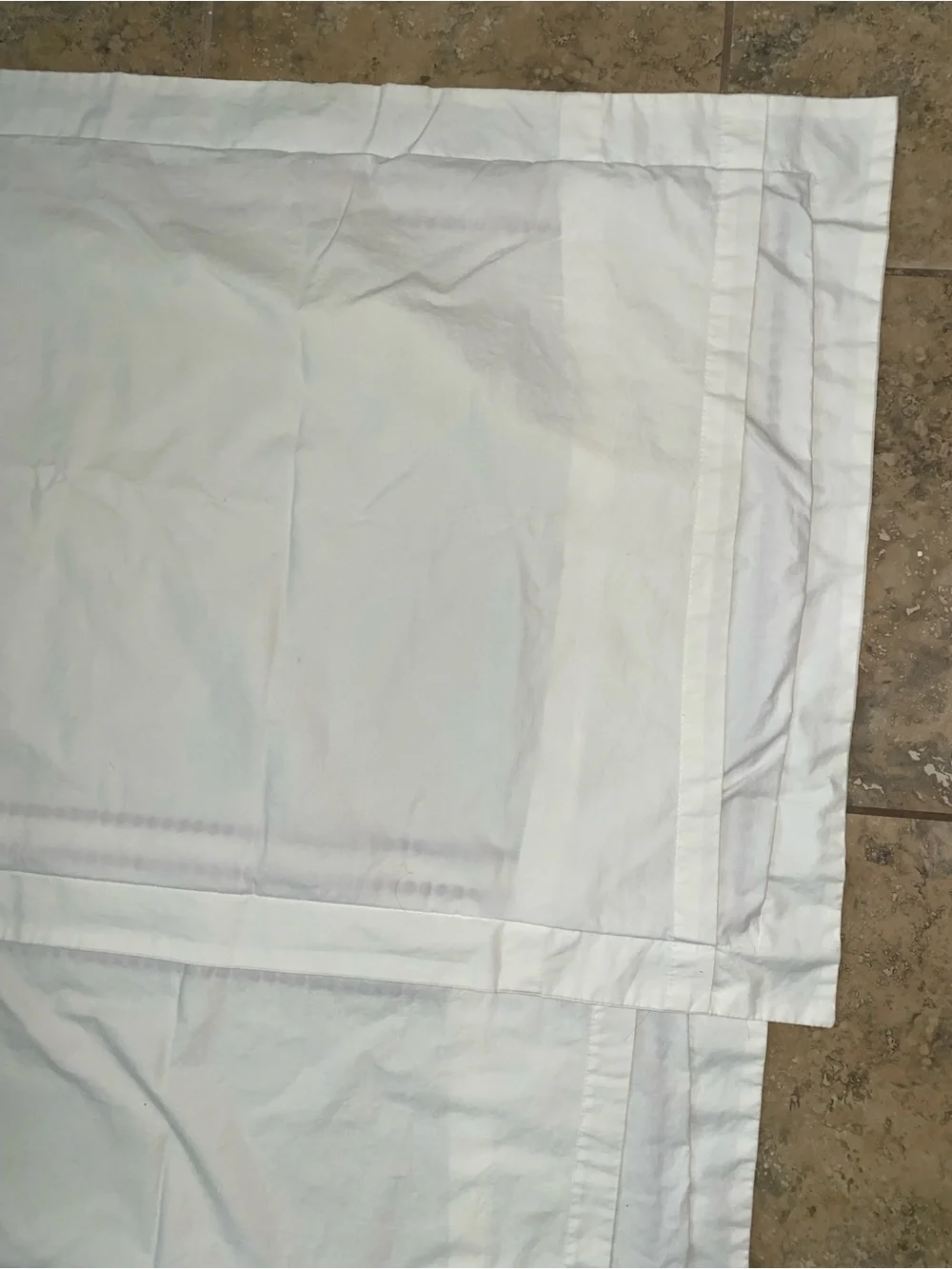 2 Pottery Barn Ruby Embroidered Dotted Border Off White Standard Shams